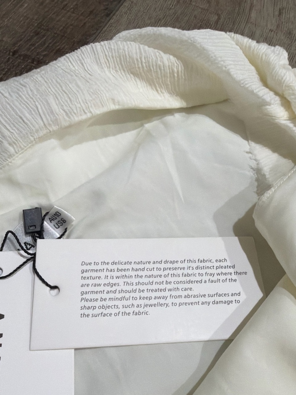 Anna Quan Dimitri draped crinkle cotton mini dress in shell - Picture 7 of 9